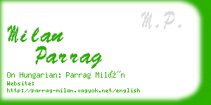 milan parrag business card